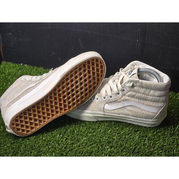 VANS SK8-Hi MTE-1 Marshmallow Ivory Sneakers Lined Shoes Women's Size 5 - Picture 7 of 7